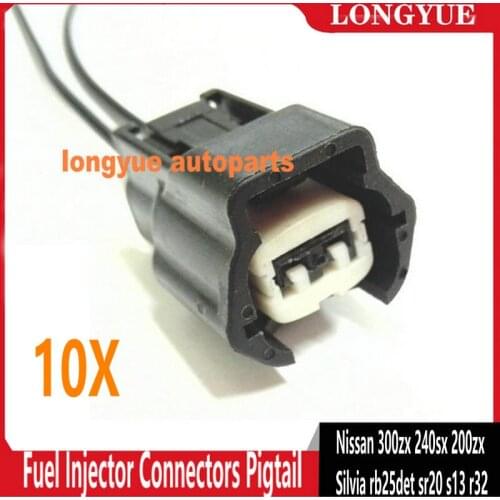 10pcs Fuel Injector Connectors Pigtail for Nissan 300zx 240sx 200zx Silvia rb25det sr20 s13 r32