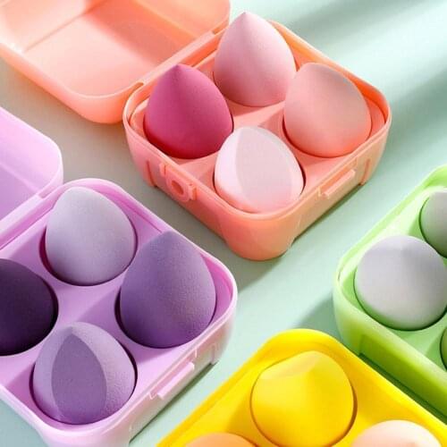 4pcs Makeup Sponge Cosmetic Puff Powder Puff Smooth Womens Makeup Foundation Sponge Beauty For Make Up Tools