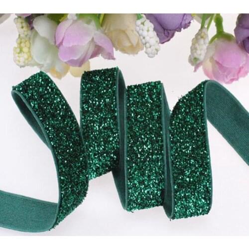 5/8" frosted glitter elastic M-19 for accessaries, 150yards/roll