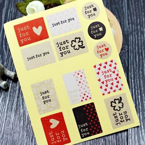 60pcs/set Paper Sticker All kinds Seal Paper Packaging Label Special Price Labels For Cookie Gift Stickers