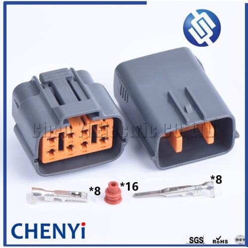 1 set 8 pin Sumitomo Auto Electric Waterproof Plug Female and Male Wiring Cable Harness Connector 6195-0054 6195-0051
