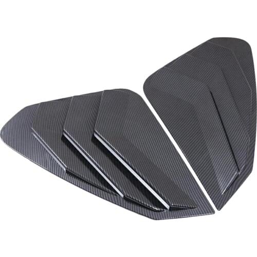 ABS Carbon Fiber Car Side Window Scoop Styling Cover Louvers Vent Rear Window Triangle Shutters Trims For Toyota RAV4 2019 2020