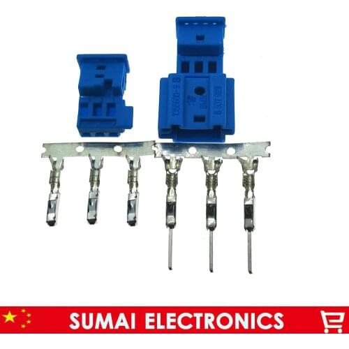 AMP/TE 3Pin Blue Original new car speaker / horn plug connector for BMW Series ect.1355600-9 B / 1355620-9 3 Pin