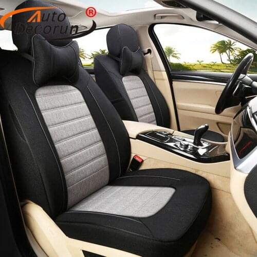 AutoDecorun 18PCS/set Flax Seat Covers for Renault Latitude Accessories Cars Seat Covers Cushion Protection Supports Car Styling