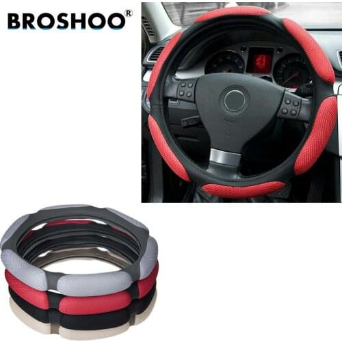 BROSHOO Auto Classic Breathe Freely Massage Car Steering Wheel Covers Universal Fit Car Steering Wheel Styling 38cm