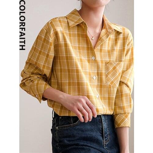 Colorfaith Blue Blouses