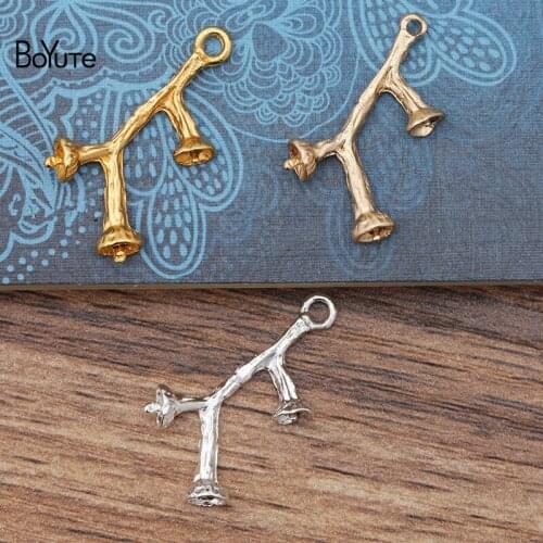 BoYuTe (100 Pieces/Lot) 14*25MM Metal Alloy Tree Branch Charms DIY Jewelry Accessories Hair Accessories Hand Made Materials