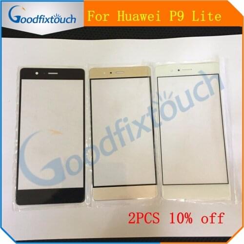 For Huawei P9 Lite / G9 Front Screen Outer Glass Touch Outer Cover Panel Lens Replacement Black/White/Gold