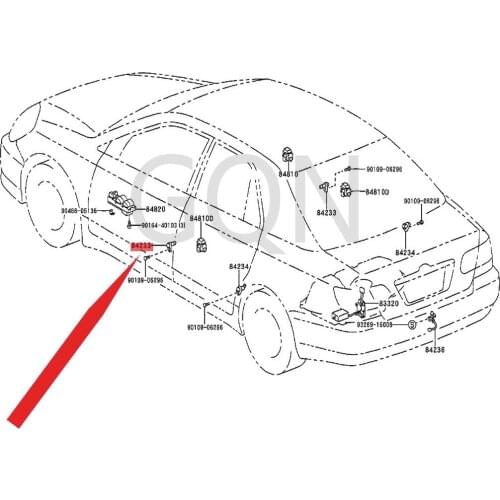 Door light switch assembly (for front door) 2004-Toy ota COR OLL ALE VIN CAM RYH IGH LAN DER door light switch