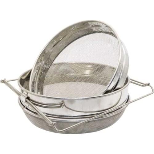 Stainless Steel Double-decker Honey Filters Strainer Network Screen Mesh Filter Beekeeping Tools Dropshipping