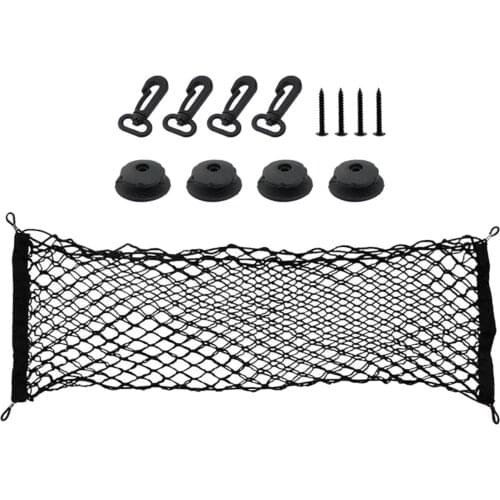 Double-layer Rear Trunk Mesh Organizer Cargo Storage Net Pocket Bag for SUV Truck