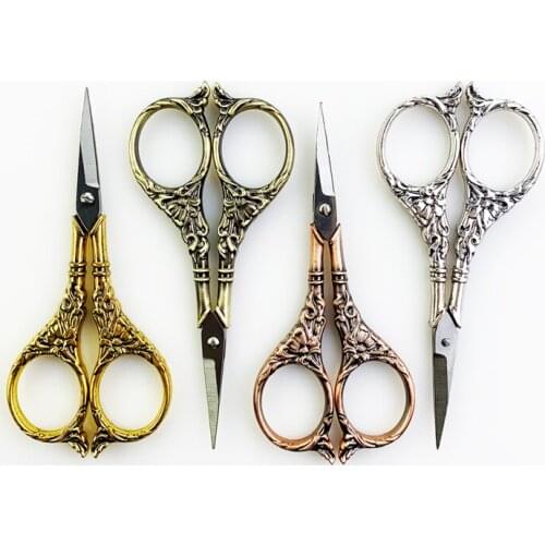 European Style Retro Style Scissors Antique Cutter Cutting Embroidery Cross Stitch Sewing Tool Stainless Steel Craft Shears