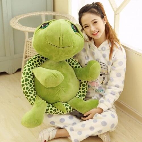 20cm/40cm/60cm Cute Tortoise Plush Toy Army Green Big Eyes Turtle Fluffy Pillow Kawaii Stuffed nGift for Children Dropshipping