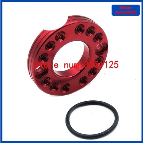 Carburator Adjuster Pit Bike 28mm CNC Aluminum Carb Adjuster Carburetor Inlet Manifold Intake Pipe Spinner Plate Adapter