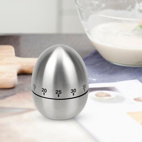 HILIFE Kitchen Timer Stainless Steel Egg Cooking Tools Clock Counting 60 Minutes Mechanical Alarm Time Countdown