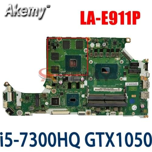 NB.Q2Q11.003 NBQ2Q11003 Laptop DDR4 Motherboard C5MMH / C7MMH LA-E911P w/ i5-7300HQ & GTX1050 For Acer A715-71G Laptops
