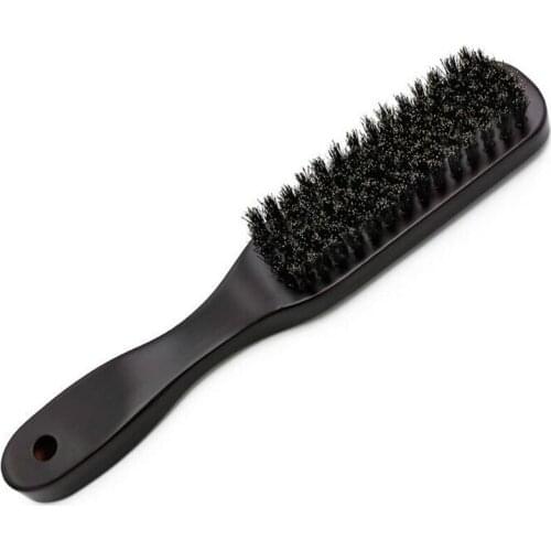 New Men Beard Brush Wood Handle Boar Bristle Cleaning Brush HairdressingAnti Static Barber Hair Styling Comb Shaving Tools Comb