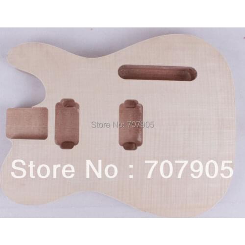 New electric guitar body Unfinished Mahogany body flame maple veneer top solid body