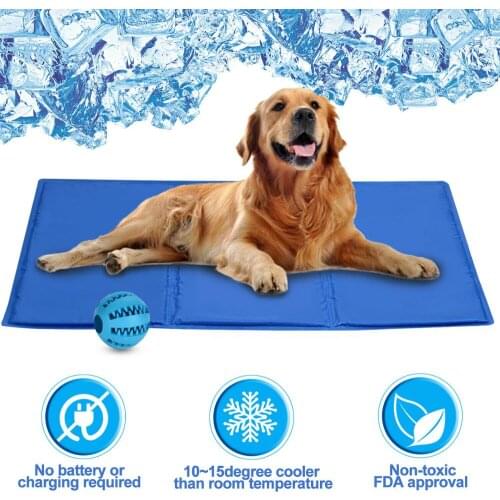 Cooling Mat for Large Small Medium Dogs Puppy Bed Summer Dog Cooling Mat Gel Mattress Bed Waterproof Blanket Pet Products