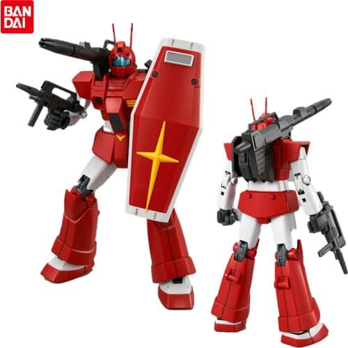 Original Bandai Gundam Anime Figure PB MG 1/100 RGC-80 GM Cannon Gundam Red Head Assembling Model Anime Action Figures Toys PVC