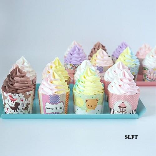 Hotel cafe bar store shop wedding birthday decoration artificial food model display props simulation fake ice cream cup cake