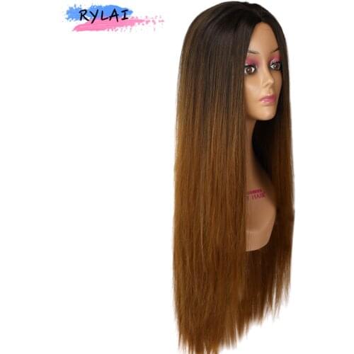 Liza Long Straight Wig Synthetic Natural Looking Hair 28'' 265g Machine Made Cosplay Party Daily Use Instagram Trends For Women