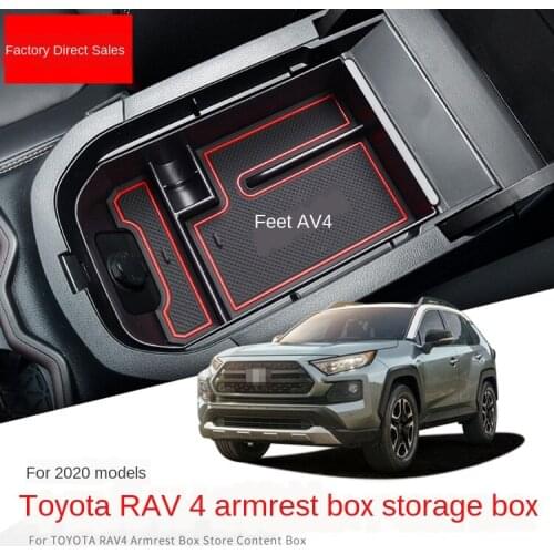 Suitable for Toyota 2020 rav4 storage box storage box modified water cup central control arm box sundries storage box