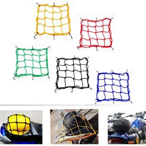 30x30cm Luggage Cargo Mesh Net Car Accessories Motorcycle Bike Helmet Holder 6 hooks Hold Mesh Net Bag Auto Car Styling Tool