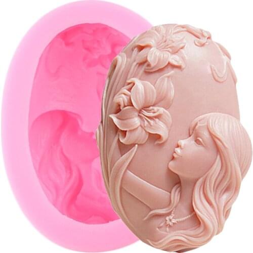 Fairy Flower Girl Silicone Molds Clay Candle Mold Fondant Cake Decorating Tool 3D Craft Soap Mold Gumpaste Chocolate Cake Moulds