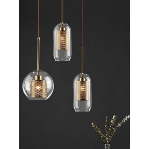 Nordic Retro Industrial Hanging Lamp Home Decor Loft Lights for Dining Room Living Room Bar Bedside Iron Net Lighting Fixtures