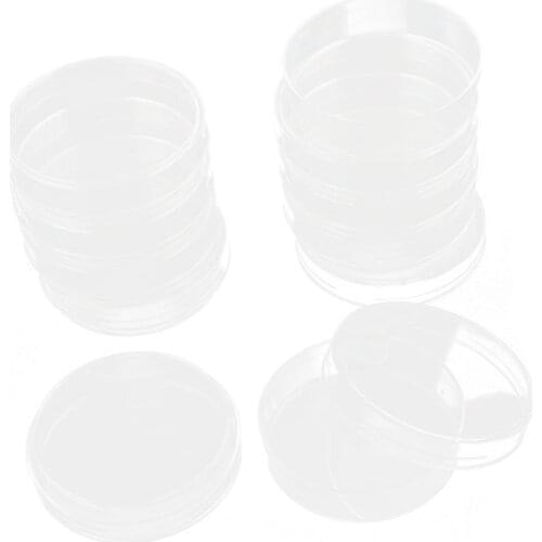 SOSW-10 pcs 60mm x 15mm polystyrene sterilized Petri dishes with lids Clear