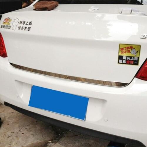 Stainless Steel Rear Tailgate Trunk back door Cover Trim For Peugeot 301 Car Accessories Styling 2014 2015 2016 2017 2018