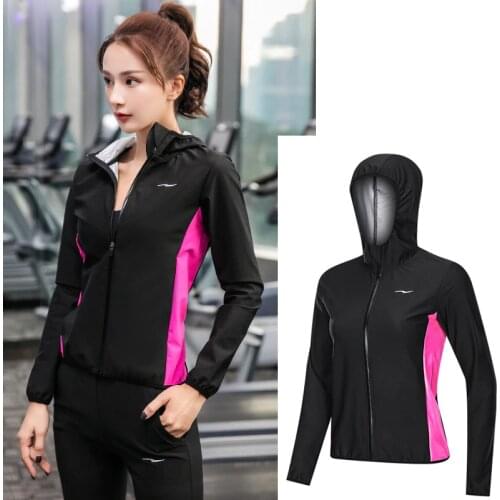 Women Sweat Sauna Suit for Weight Loss Workout Slimming Exercise Fitness Gym Hoodie Jacket and Pants for Jogging Yoga