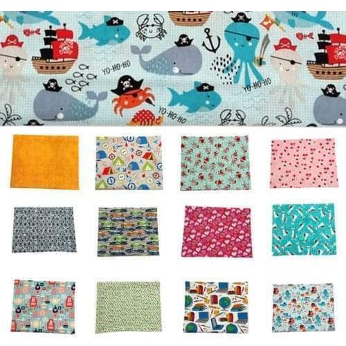 1Yard Cotton Fabric Printed Cloth Sewing Quilting Fabrics For Patchwork Needlework DIY Handmade Accessories T7866