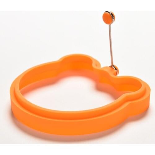 2Pcs Kitchen Tools Round Bear Shape Non-stick Silicone Fried Egg Mold Pancake Rings Cooking Egg Tools Mould