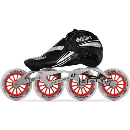 2019 Original Bont Jet 2PT Speed Inline Skates Heatmoldable CarbonFiber 4*90/100/110mm 6061 Frame Elemental Wheels Skate Patines