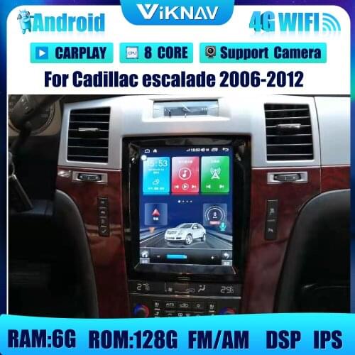 2din 10.4 inch Android vertical screen car For-Cadillac escalade 2007-2012 DVD multimedia player GPS navigation