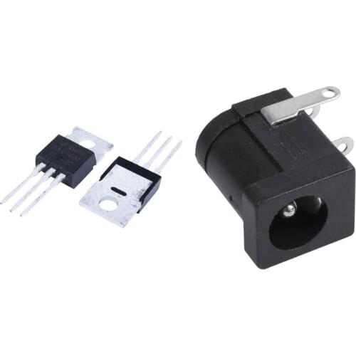 35Pcs PCB Mount DC Power Jacks Sockets DC-005 & 10 Pcs IRF9540 P-Channel Power MOSFET 23A 100V TO-220 "IR"