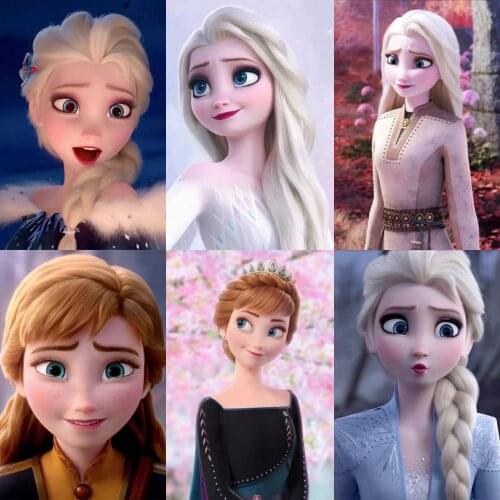 Disney 5D Diamond Painting Frozen Cartoon Sisters Princess Anna Elsa Hobby Art DIY Full Drill Embroidery Mosaic Home Decoration