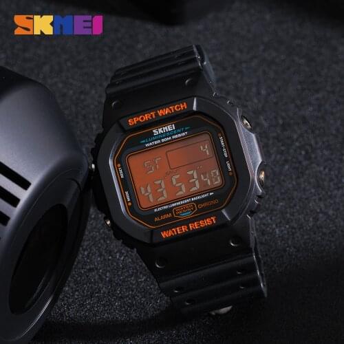 SKMEI Men Electronic Wristwatch Luminous Chronograph Digital Male Sport Watches 50m Waterproof Clock Montre homme