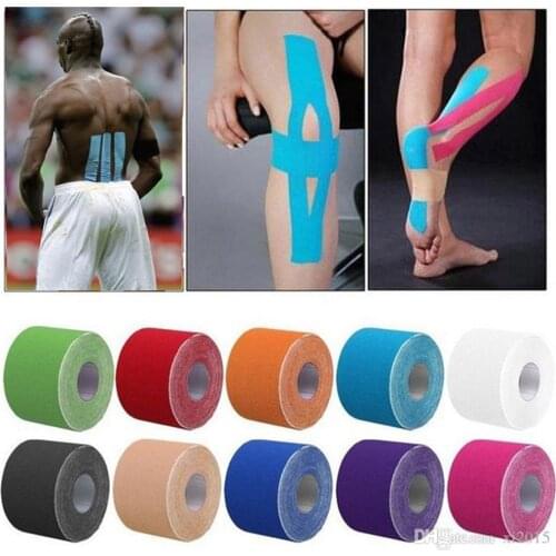 11 color Tape Muscle Bandage 5cm*5m Elastic Adhesive Strain Injury muscle Sticker Sport Kinesiology Tape Roll Cotton