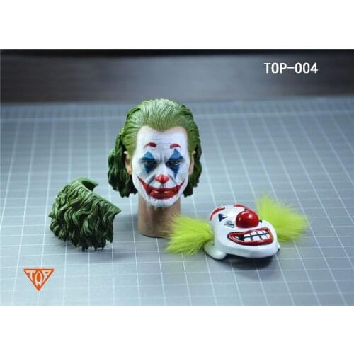 In Stock 1/6 Scale Male PVC Head Joker Joaquin Phoenix Head Sculpt TOP-004 Makeup Ver. Toys for 12" Action Figure Body