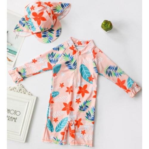 Childrens Jumpsuit Baby Boy Handsome Underwater Beach Sunscreen Surf Suit UV Protection UPF50+ Swimwear Baby Boy Swimsuit + Hat