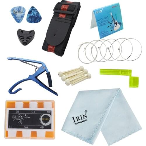 M MBAT 9Pcs/Set Guitar Capo Strings Pick Up String Musical Instrument Accessories Acoustic Guitar Picks Repair Maintenance Tools