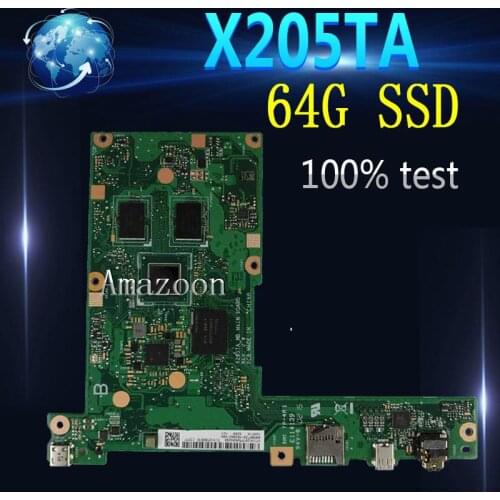 Amazoon X205TA laptop motherboard For Asus X205TA X205T motherboard 2G/Z3735F 64G SSD