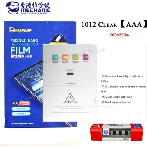 MECHANIC 20pcs 1012 Clear AAA Hydraulic Films Mobile Phone sheets for S760 S730 and other cut machine for Ipad with cutting code