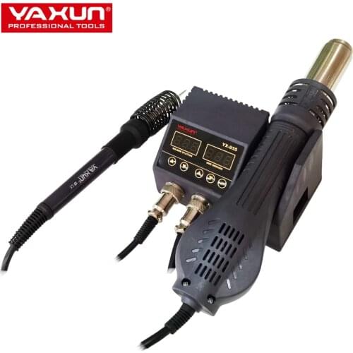 YAXUN Mini Hot Air Gun Soldering Station air/temperature Adjustable automatic Feature light Weight SMD rework station
