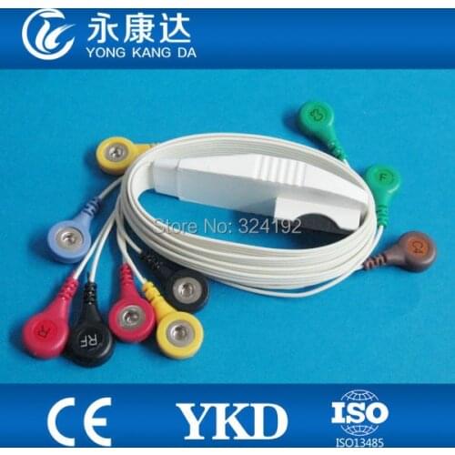 Mortara Holter cable and leadwires with 10-Lead, IEC Snap, CE&ISO Verifed