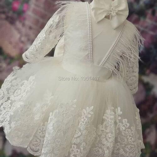 New Baby Infant Girls 1st Birthday Party Dress Baby Girl Toddler Clothes Infant Vestidos Baptism Christmas Gown AG0384