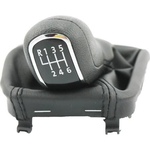 New 6 Speed Car Manual Gear Shift Knob With Boot For Skoda Superb MK2 2008 2009 2010 2011 2012 2013